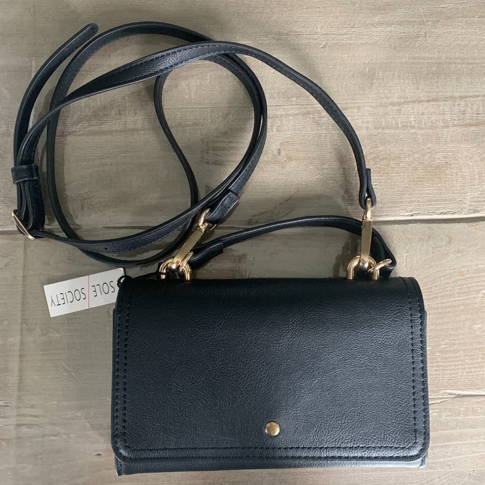 SoleSociety Black Wallet Phone Clutch - New w/ Tag